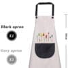 Tablier Enfant, 2 Pièces Tablier Enfants avec Poches, Tablier Peinture Enfant, Réglables Kids Tablier de Chef pour Garçons Filles Artisanat Peinture Cuisine Coloriage, Vert et Jaune（8-12 Ans） – Image 2