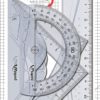 Maped - Kit Géométrie 4 en 1 - Règle 30 cm + Équerre Scolaire 60°/21 cm + Équerre Scolaire 45°/21 cm + Rapporteur 180° / 12 cm