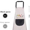 Tablier Enfant, 2 Pièces Tablier Enfants avec Poches, Tablier Peinture Enfant, Réglables Kids Tablier de Chef pour Garçons Filles Artisanat Peinture Cuisine Coloriage, Vert et Jaune（8-12 Ans） – Image 2